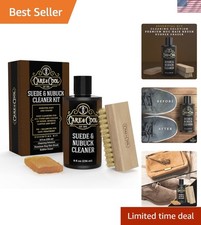 Suede Nubuck Cleaner Kit, 8 oz, 100 Hog Hair Brush Eraser Helps Lift D...