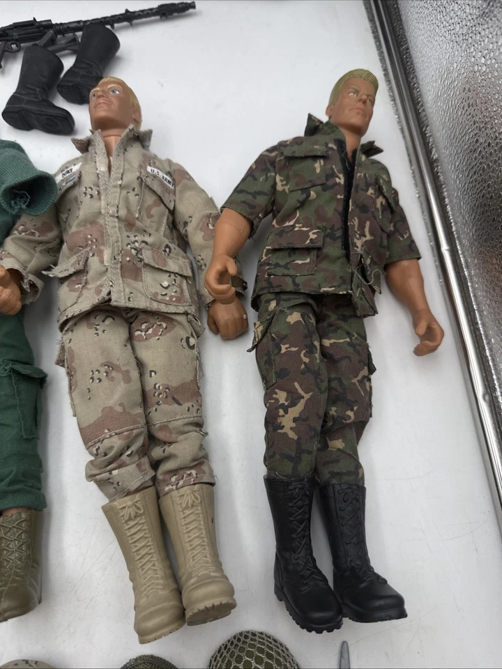 Lote años 90 G.I. Joe 12" Figuras de Acción Accesorios Batalla Figura Coleccionista Estuche Foto 2 de 4