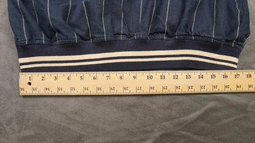 Vintage Chicago Cubs Jacket Mens XL Blue Pinstripe Mirage MLB Baseball 90s USA - Picture 24 of 24