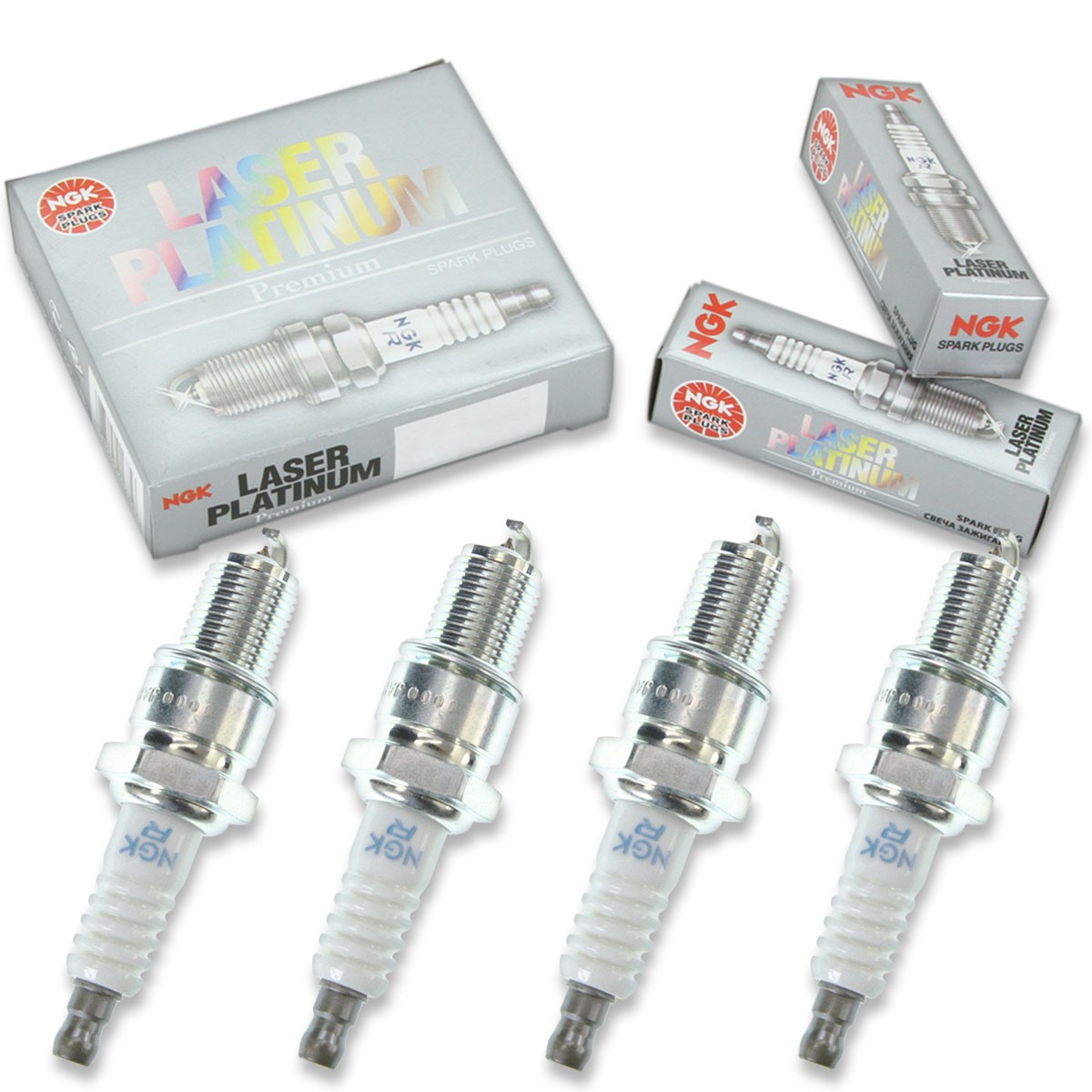 4 pcs NGK Laser Platinum Spark Plugs for 1981-1985 Plymouth Reliant 2.6L L4 gu