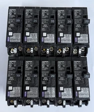 10 PCS Siemens QF120AN 20A Plug-In Circuit Breaker