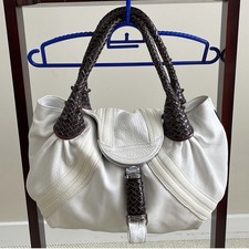 Fendi Leather Spy Bag White