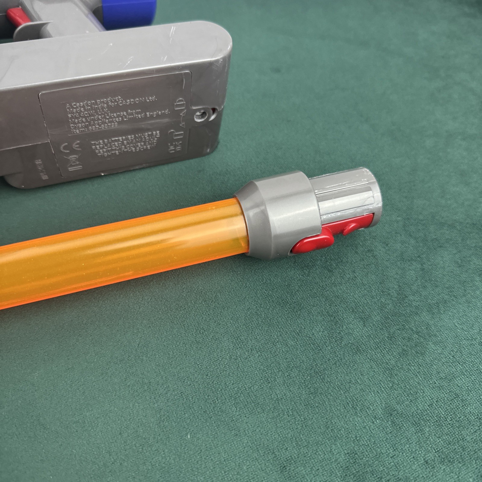 Kids Casdon Dyson Cord Free Handheld Toy Vacuum Cleaner 687-68799 Preowned Works