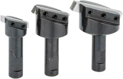 Set of 3 Pcs Fly Cutters 1/2'' Straight Shank + HSS Tool Bit-USA FULFILLED