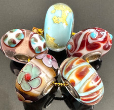 Set of 5 Trollbeads Beautiful and different color combination Uniques Kit