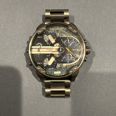 Diesel DZ7331 Mr. Daddy 2.0 Chronograph Gunmetal Watch 57mm Needs Battery