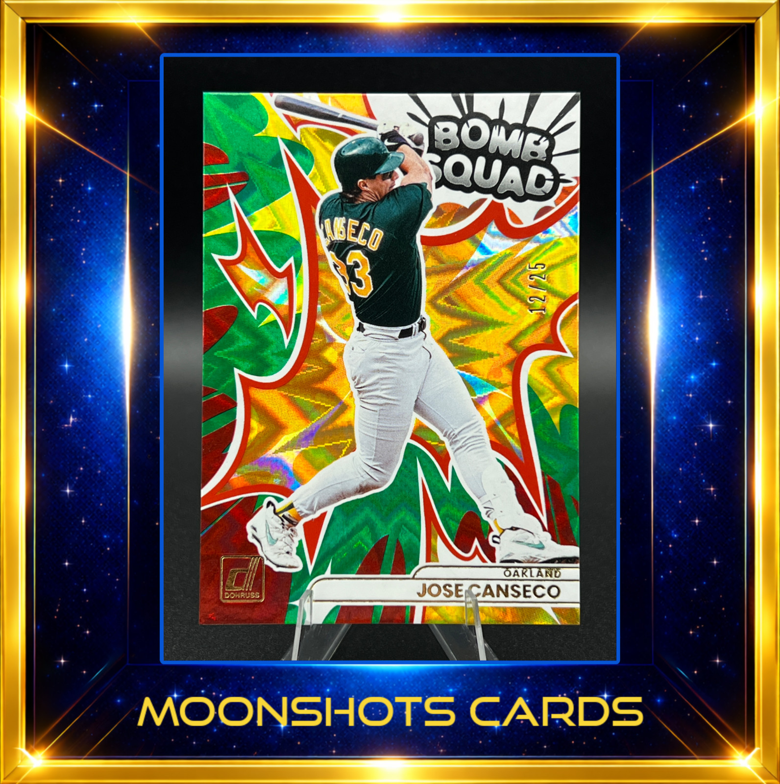 2026 Donruss Bomb Squad Jose Canseco /25 Green Xplosion - Athletics