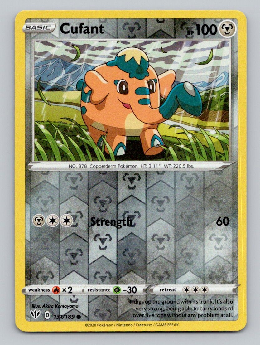 Cufant 131/189 Common Darkness Ablaze Pokemon Reverse Holo Near Mint