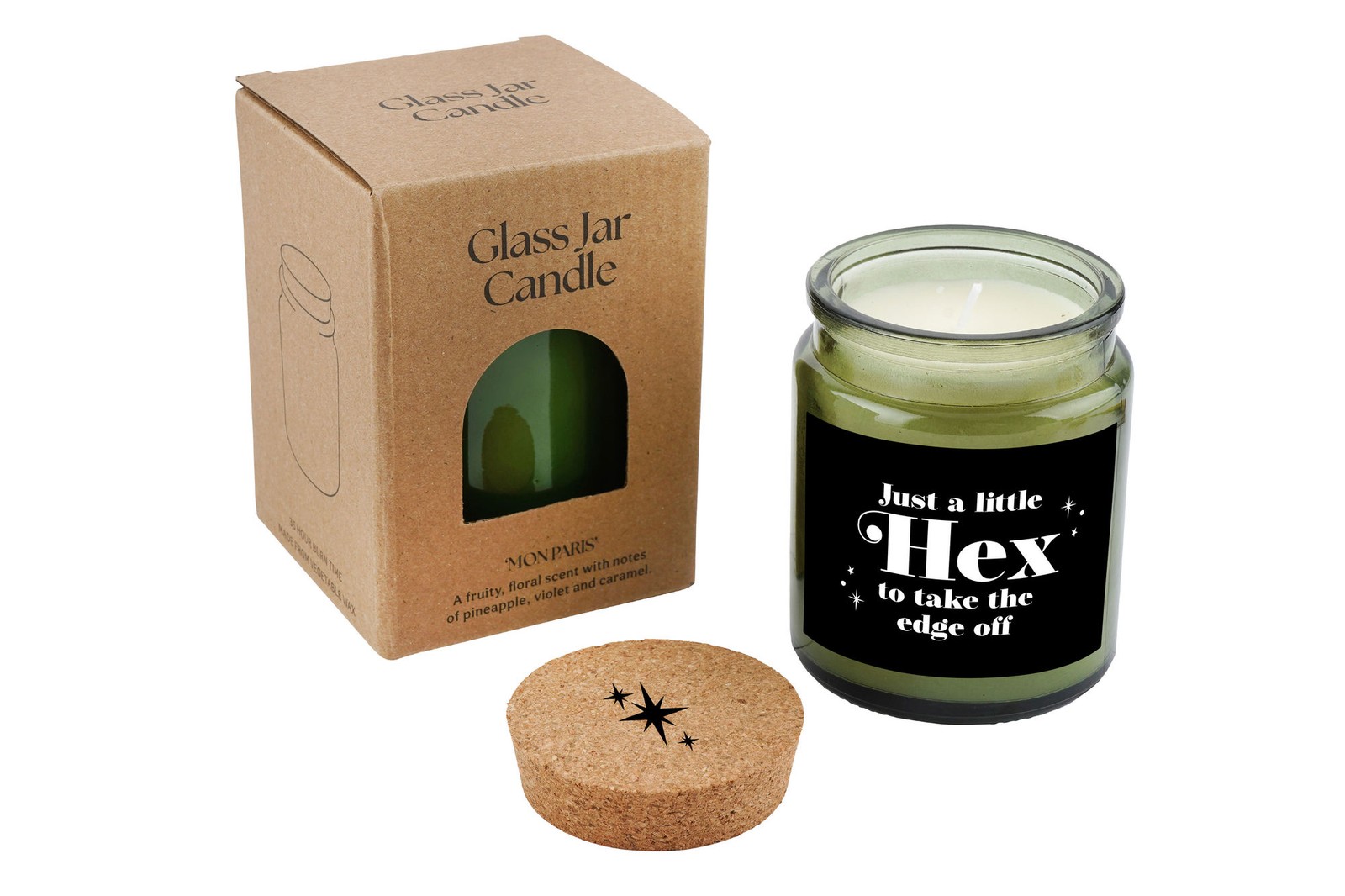 Green Jar Candle • “Just a Little Hex” Scent • Halloween Gift Decor