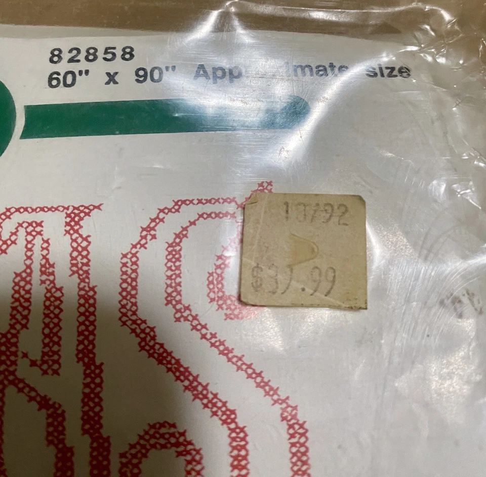 Vintage Christmas Table Cloth From 1992  New In The Packaging  - Image 2 of 4