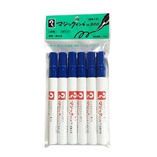 Teranishi Chemical Industry Oil-Based Marking Pen Magic Ink No. 500 Blue 6-Pack