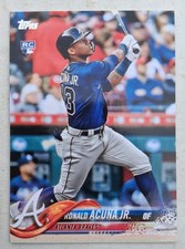 Topps 2018 Topps Update Series Ronald Acuna Jr. Rookie Card #US250 Braves. rookie card picture