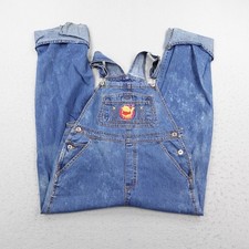 Vintage Disney Overalls Women 16 Blue Denim Bib Jean Embroidered Winnie The Pooh