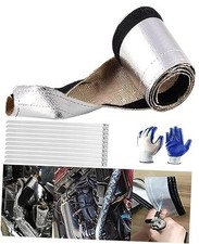 Fuel line Wire Heat Sleeve - 1/2" I.D.x 10FT Silver Aluminized Heat Shroud 