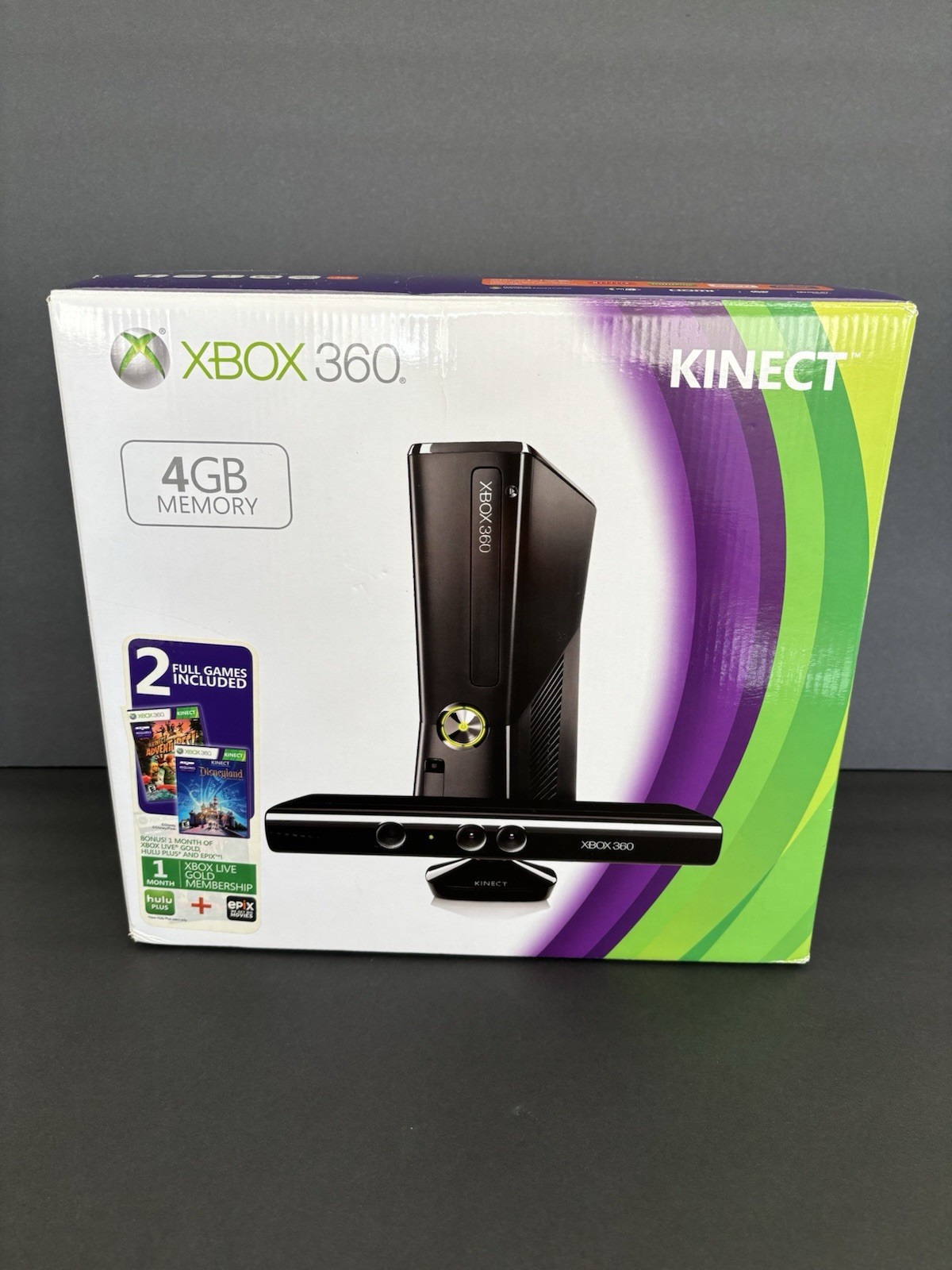Microsoft Xbox 360 Gaming Console and Kinect - Black NEW (Op