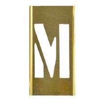 CH Hanson 10162M - Stencil Sort-12" Brass Gothic M