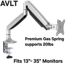 AVLT Single Monitor PC TV Desk Mount Fits 13"-32" 20lbs Capacity AVLT-DM03-1