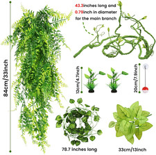 Bearded Dragon Accessories, Terrarium Hanging Plant Vines, Reptile Plants, Bea