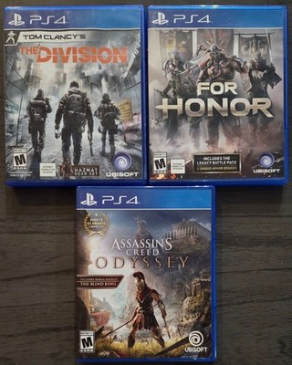 PlayStation 4 Ubisoft Lot: For Honor & AC Odyssey & Tom Clancy's The Division