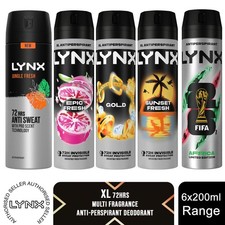 Lynx XL Anti-Perspirant 72-Hour Sweat Protection Deodorant 200ml, 6 Pack
