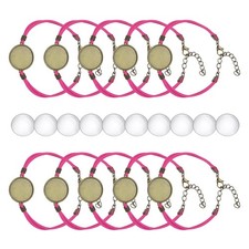 Bracelet Blanks for Jewelry Making 10pcs 20mm Rose/Bronze