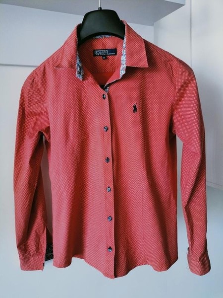 Women Polo Ralph Lauren Shirt Red Cotton 36 / S / #CI8X