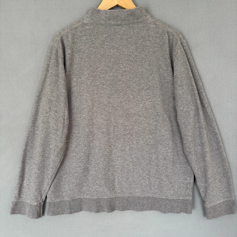 Barbour Hombre 1/4 Cremallera Sudadera Grande Gris Algodón Pullover Suéter Diseñador Foto 2 de 4