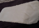 Pair White Polyester Dresser Scarf ~ size 34 " x 15 " — photo 2