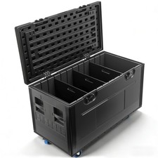 Heavy Duty ATA Cable Trunk Flight Case with Wheels Event Gear Storage Box USA