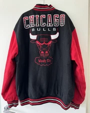 Jeff Hamilton JH Designs Chicago Bulls Varisty Shell Reversible Jacket Size XL