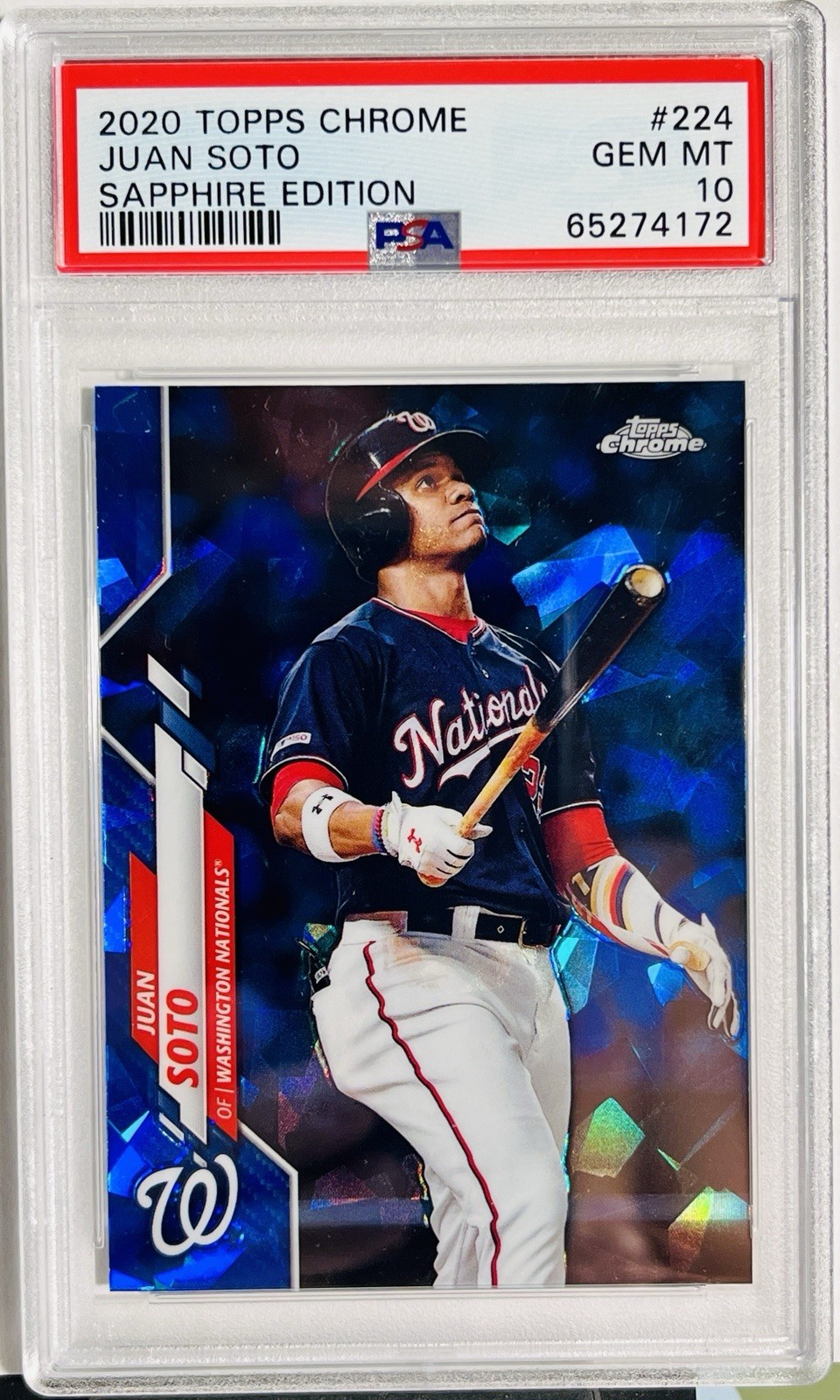 2020 Topps Chrome Sapphire Edition #224 Juan Soto PSA 10💎