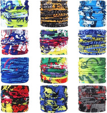 12 X Snoods Bandana Neck Gaiter Lightweight Strechable Cycling Motorbike Sports