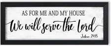 As for Me and My House We Will Serve the Lord Sign: Bible Verse Sign Christian W