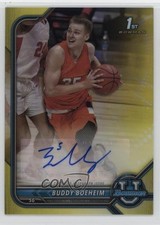2021-22 Bowman U Chrome Prospect Yellow Refractor 32/75 Buddy Boeheim Auto 1s44