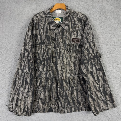 #ad Vintage Cabelas Jacket Mens XL Gray Timber Ghost Camo Hunting Shacket USA 80s $69.99