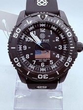 Deep Blue DAYNIGHT 43MM DIVER SOLAR POWERED PC QUADRANTE NERO USA🇺🇸3 TUBI COLORE!!️