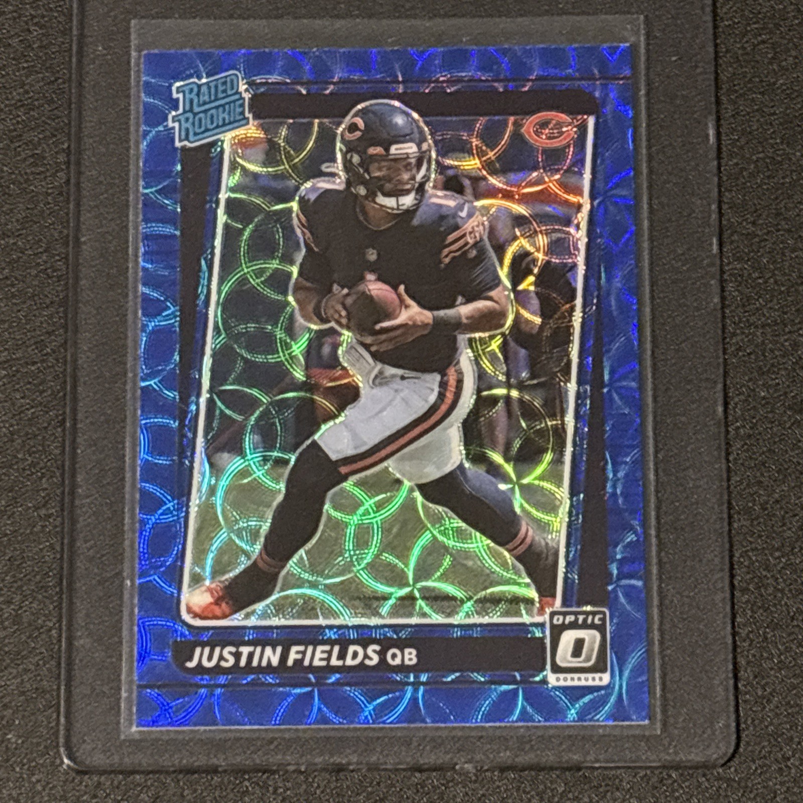 2021 Panini Donruss Optic - Rated Rookie Justin Fields #204 Blue Scope Prizm RC