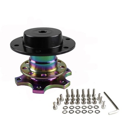 Snap-Off Quick Release Sportlenkrad Schnellverschluss Motorsport Nabe Neochrom
