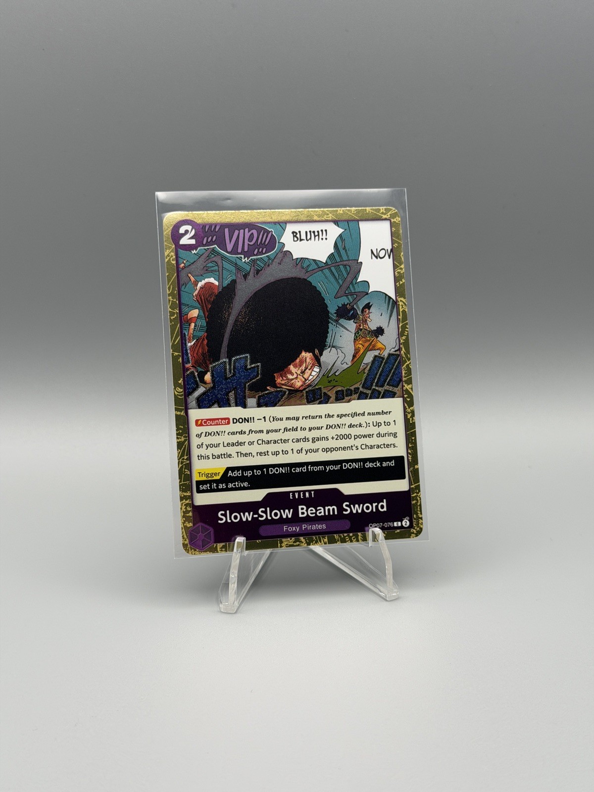 Slow-Slow Beam Sword (Pirate Foil) OP07-076 Premium Booster -The Best- Vol. 2