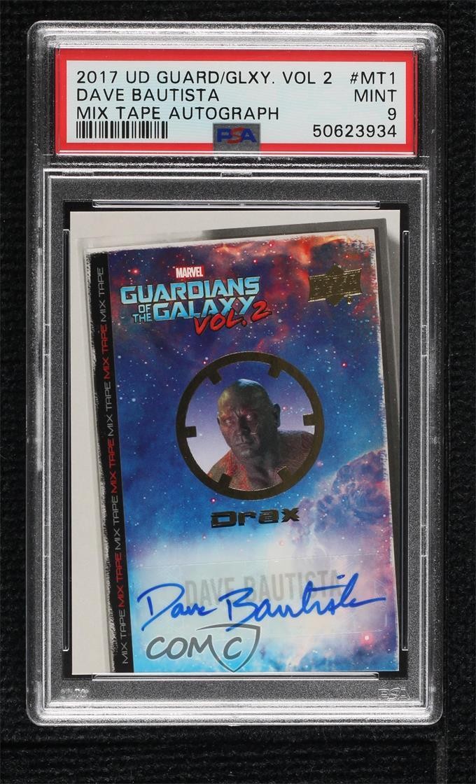 2017 Marvel Guardians of the Galaxy Volume 2 Dave Bautista PSA 9 MINT Auto jc3