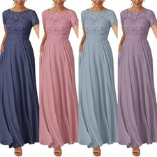 Brautmutterkleider A-Linie Lang Formell Hochzeitsgast Kleid Festliche Partykleid