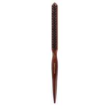 Teasing Boar Bristle Hair Brush for Women - Slick Back Comb with Rat Tail Pick f