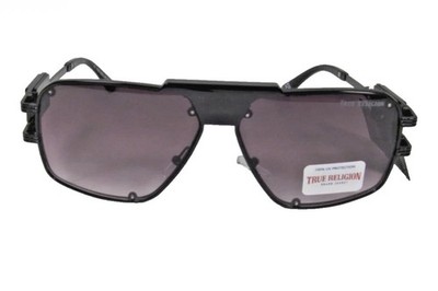 TRUE RELIGION Mens Black Metal Sunglasses Purple Lenses TRM1826-L4B-GS2