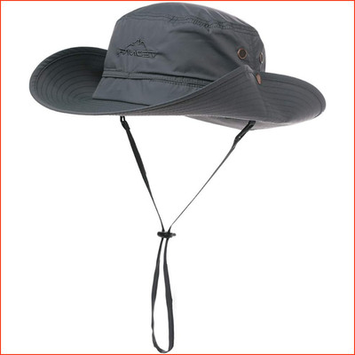 Sonnenhut UPF 50 Breite Krempe Sommer-Mesh UV-Schutz Angeln Wandern Boonie-Hut