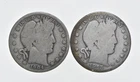1892-1915 Lot 2 1904 1915-D Barber 90% Half Dollars - Coin Collection *052