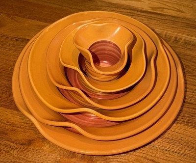 Marge Margulies Philadelphia Studio made Nesting Bowl Set Anemone 2006 READ