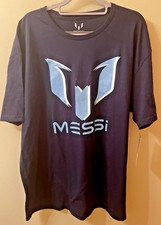 Lionel Messi Collection Shirt Mens XL Blue Shadow Logo Graphic Tee Soccer NWT