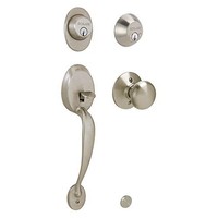 Schlage F62ply619 Plymouth Handleset Keyed 2-sides With Plymouth Knob, Satin Nic on sale Schlage F62ply619 Plymouth Handleset Keyed 2-sides With Plymouth Knob, Satin Nic on sale