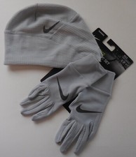 Nike Essential Hat and Gloves Run Set Women Wolf Grey/Vast Grey/Black XS/S