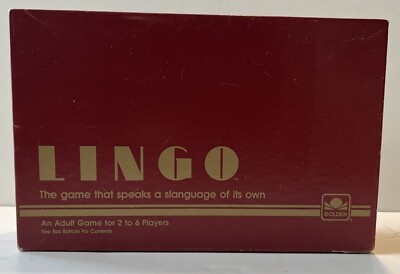 Lingo Vintage Word Board Game 1985  An Adult Game Party Cocktail for 2 to 6 Play